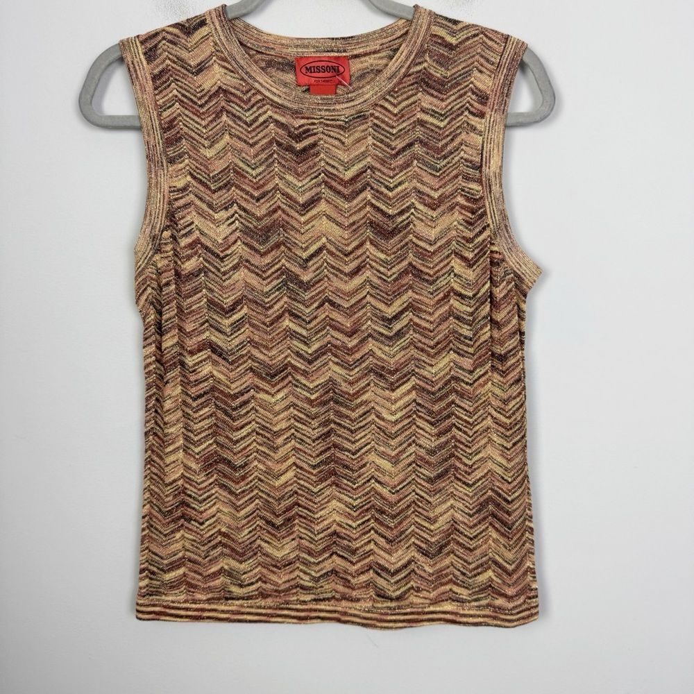 Missoni for Target Brown Chevron Knit Tank Top